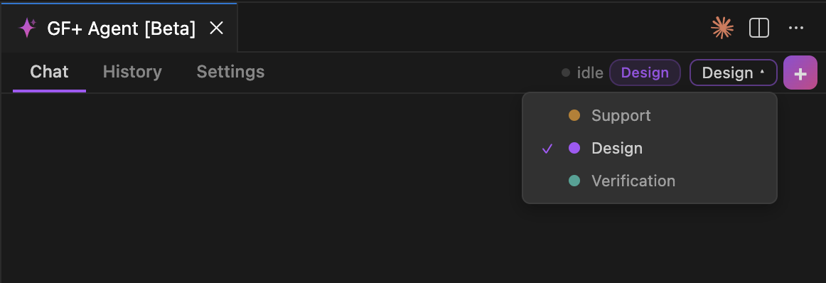 Design mode selected