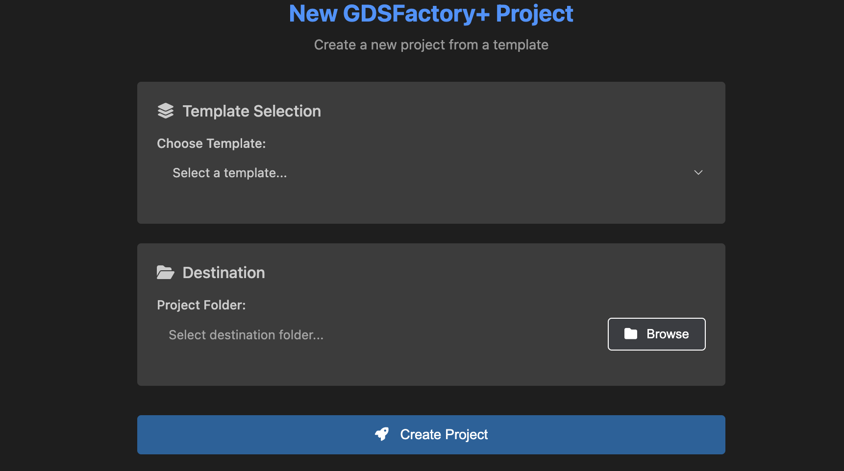 New project template